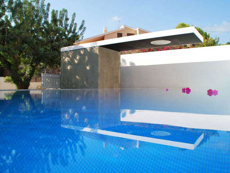 gres aragon piscina privada mosaico blanco mate benicassim previa - Proyectos Landing