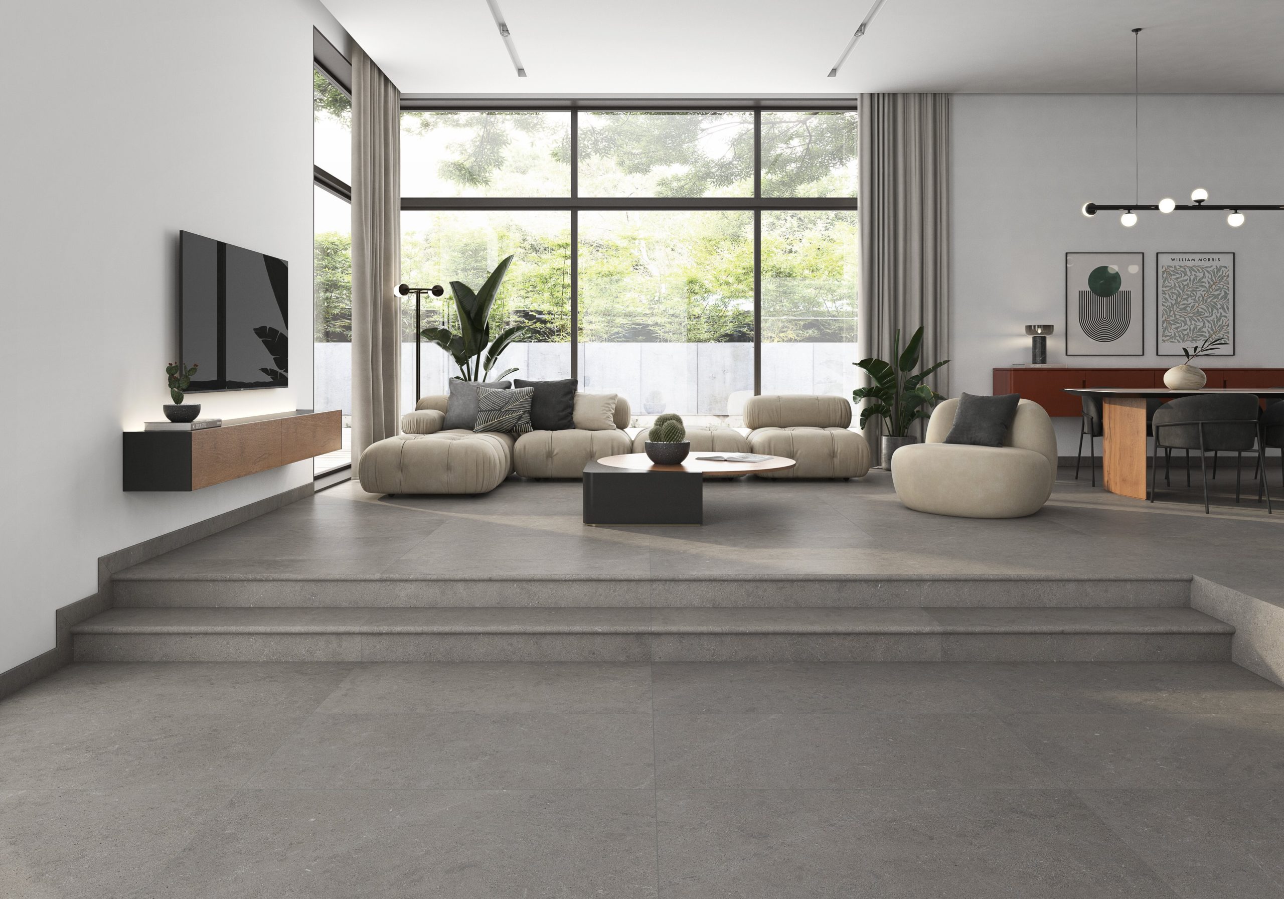 CRONOS GRIS amb 03 CRONOS GRIS 2 scaled - Suelos porcelain tiling que imitan acabados, ¿cuál elegir según la estancia de la casa?