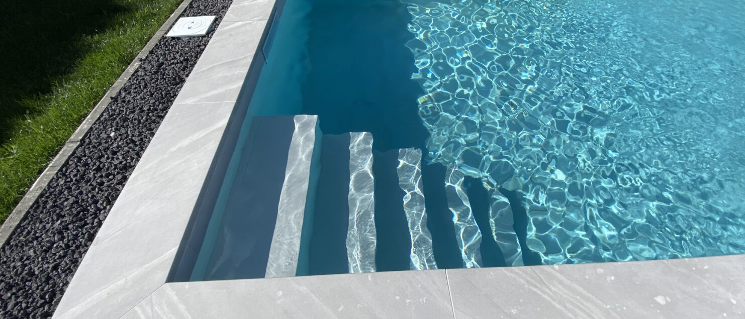 built-in stairs for pools