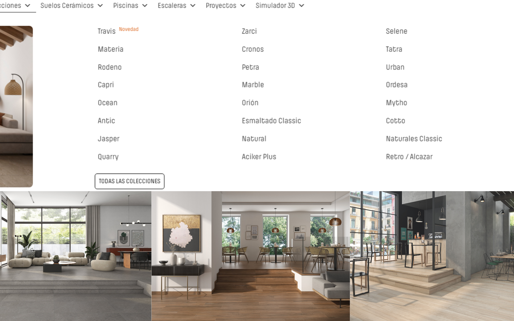 Todas las colecciones de suelos grès cérame de Gres Aragón.